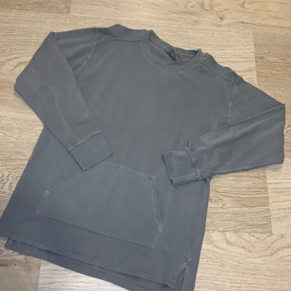 Gray Pocket Crewneck